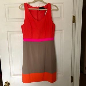 Fitted racer back Cynthia Rowley colorblock dress